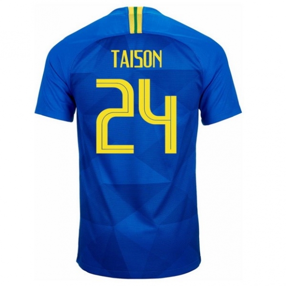 Maglia Brasile Away Taison 2018 Blu