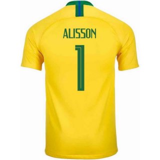Maglia Brasile Home Alisson 2018 Giallo
