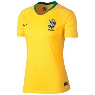 Maglia Brasile Home Donna 2018 Giallo