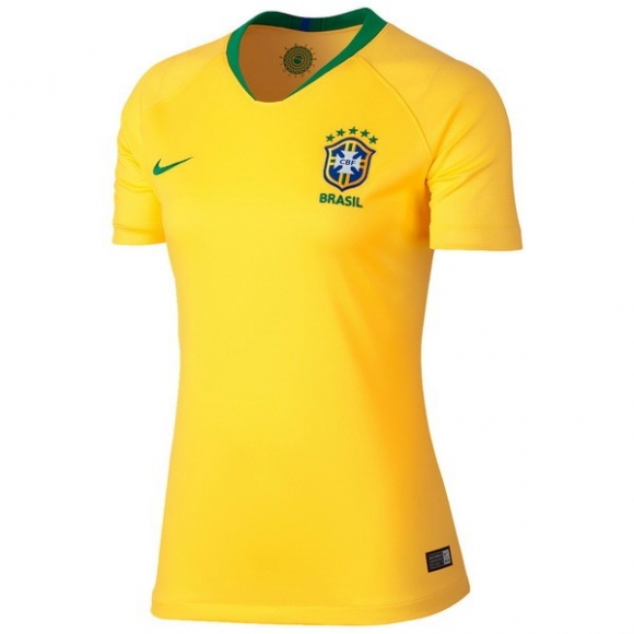 Maglia Brasile Home Donna 2018 Giallo