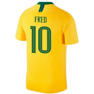 Maglia Brasile Home Fred 2018 Giallo