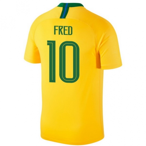 Maglia Brasile Home Fred 2018 Giallo
