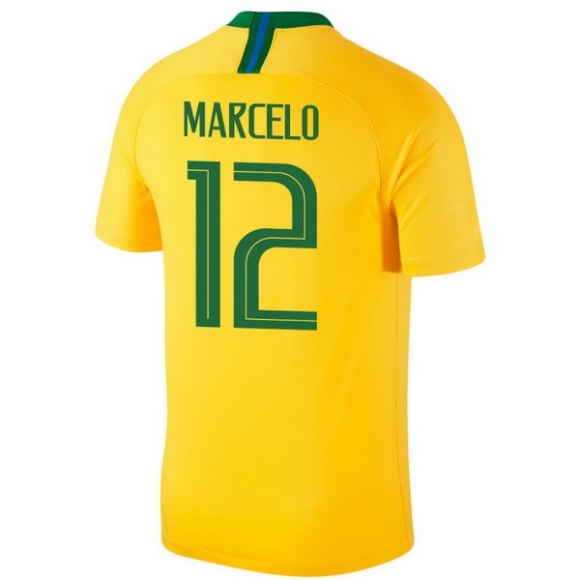 Maglia Brasile Home Marcelo 2018 Giallo