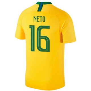 Maglia Brasile Home Neto 2018 Giallo