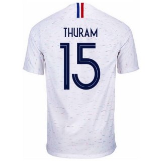 Maglia Francia Away Thuram 2018 Bianco