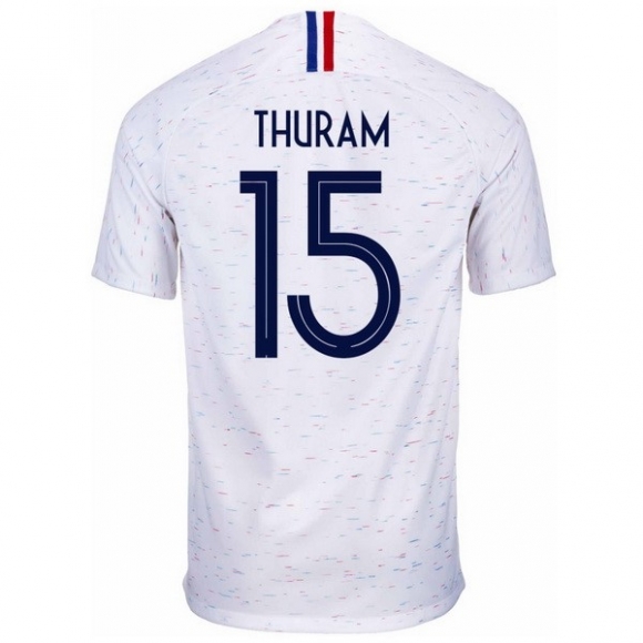 Maglia Francia Away Thuram 2018 Bianco