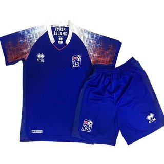 Maglia Islanda Home Bambino 2018 Blu