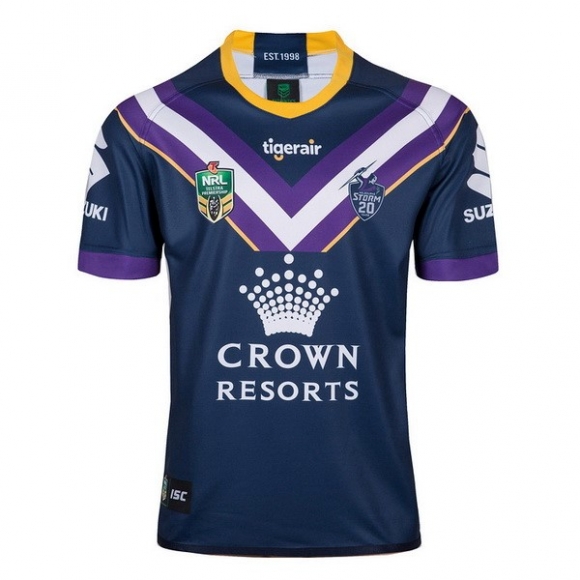 Maglia Melbourne Storm Home 2018 Blu