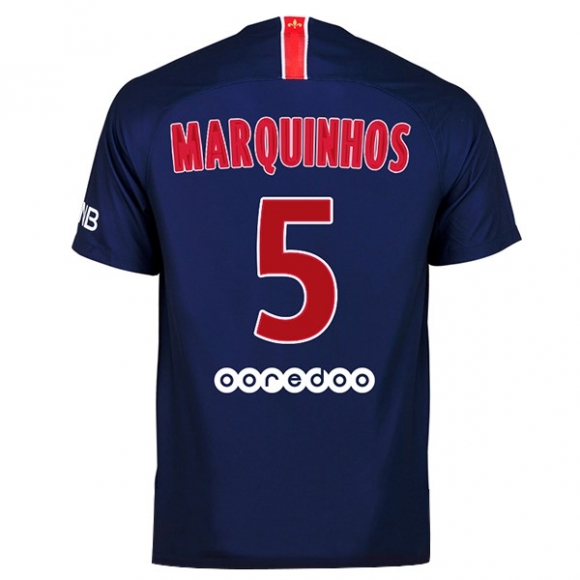 Maglia Paris Saint Germain Home Marquinhos 2018/19 Blu