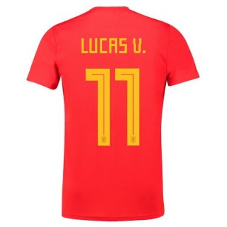 Maglia Spagna Home Lucas V. 2018 Rosso