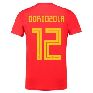 Maglia Spagna Home Odriozola 2018 Rosso