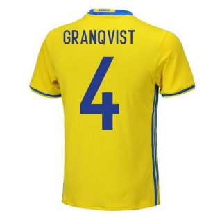 Thailandia Maglia Sweden Home Granqvist 2018 Giallo