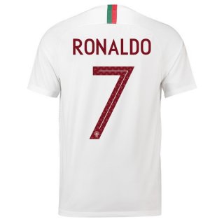 Thailandia Maglia Portogallo Away Ronaldo 2018 Bianco